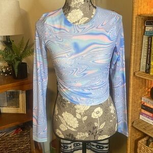 Princess Polly Psychedelic Cropped Long Sleeve